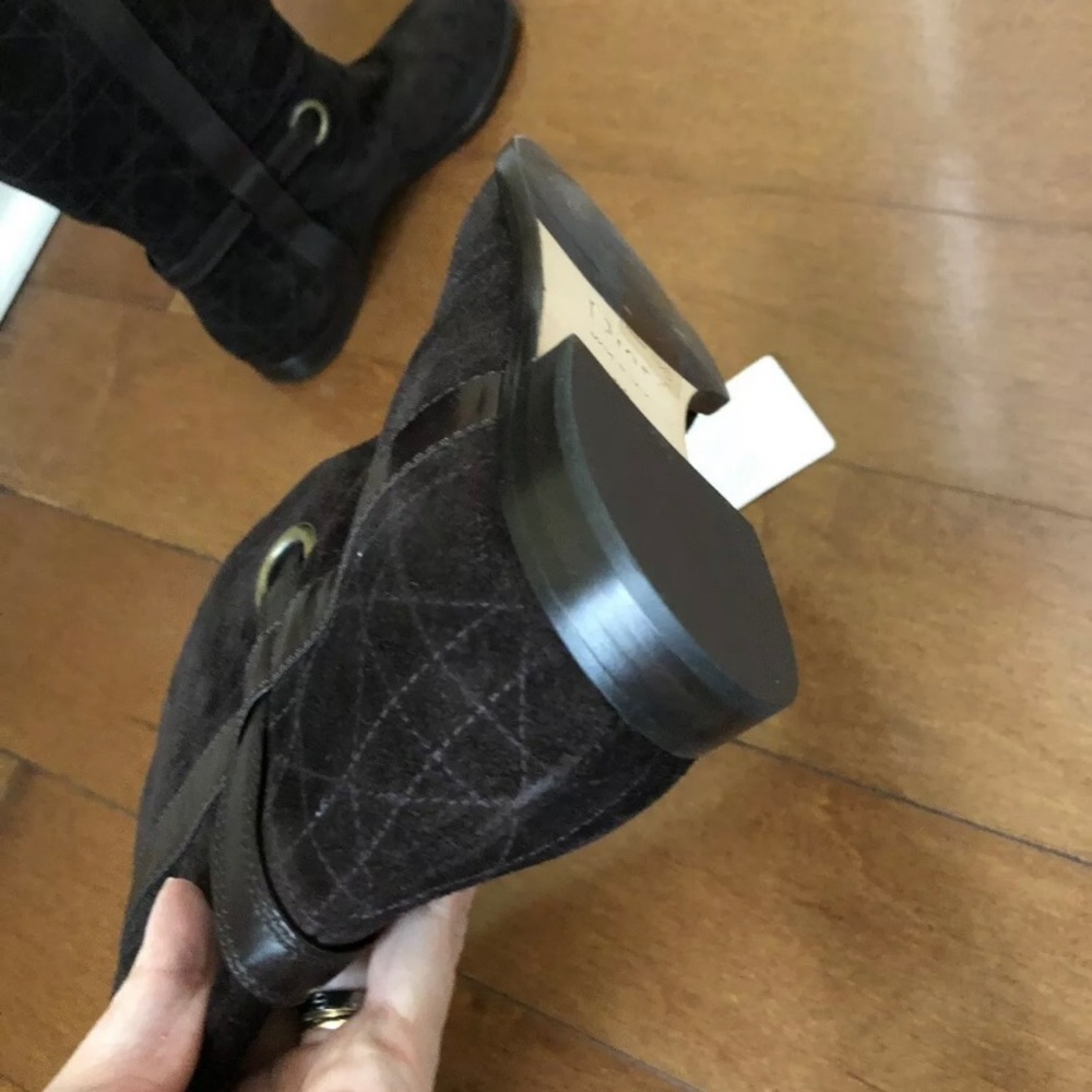Auth Christian Dior brown suede boots size 38